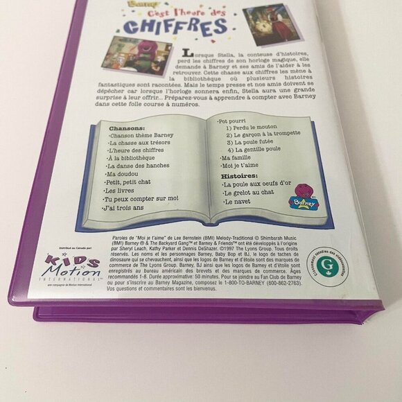 1997 Barney C’est L’heure Des Chiffres VHS FRENCH Clamshell - Picture 6 of 16